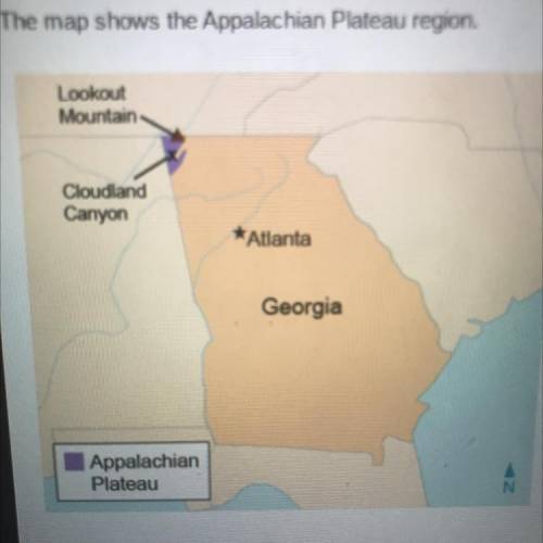 The map shows the Appalachian Plateau region.

The Appalachian Plateau region is located where
Geo