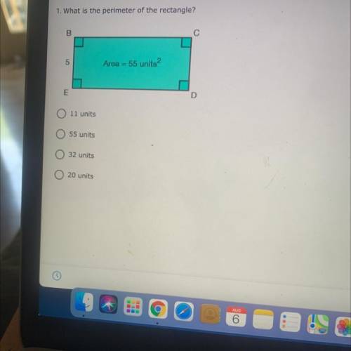 1. What is the perimeter of the rectangle?