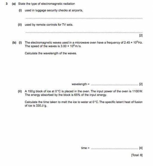 How do i get the calculation for question (b) (i) and (ii)