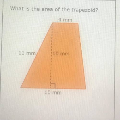 What is the area of the trapezoid?