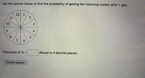 Use the spinner to find the probability