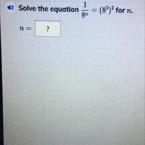 1
) Solve the equation
(85) for n.
8n
n =
?