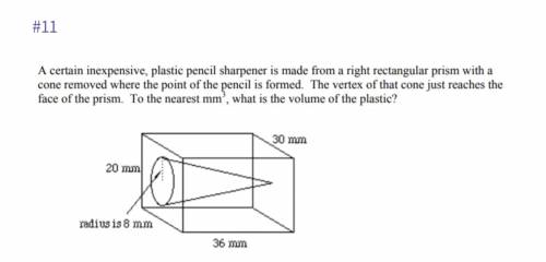 Please help me! I need to find the volume of the plastic pencil sharpener!