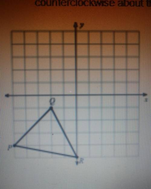 what are the vertices of the image if the preimage shown is rotated 90 degrees counterclockwise abo