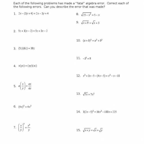 Can anyone describe the errors with the problems? For example the first answer is they did not dist