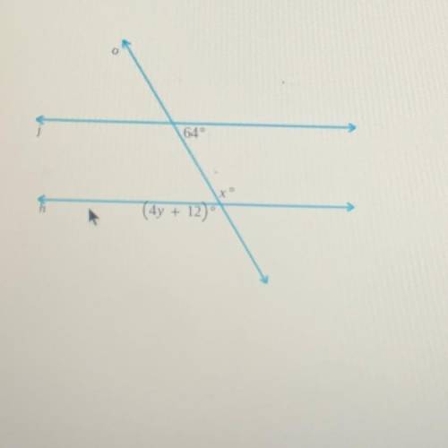 In the figure below j ll h￼ find the values of x and y￼