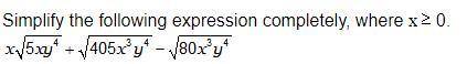 Simplify the following expression completely, where x
