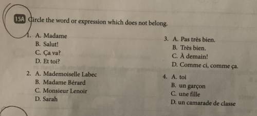 Help with 1-4 please!