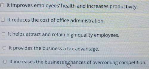 PLSSS HELP!!!

What are the three most common incentives for offering health insurance to employee