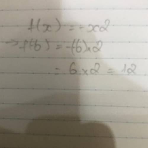 F(x) = -x2
Find f(-6)