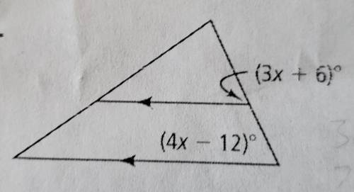 Find the value of x. Then find the measure of each labeled angle.​