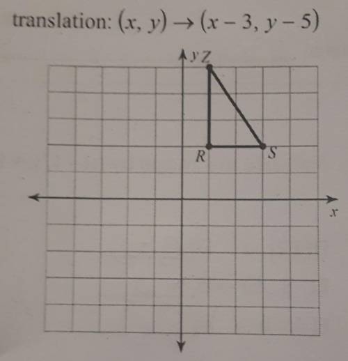Translation: (x, y) + (x – 3, y- 5)​