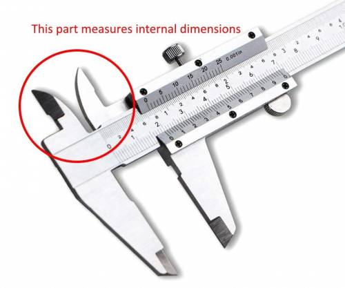 Which part of vernier caliper is used to measure internal diameter of cylinder ​