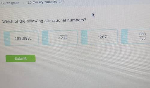 Which of the following are rational numbers?​