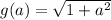 g(a)=\sqrt{1+a^{2}}