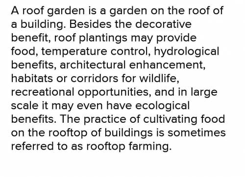 2 What benefits can be taken from the rooftop vegetable farming? Discuss and write.​

first answer