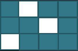 Look at the model.

3 white squares and 9 blue squares.
Which describes the model?
For every 1 whi