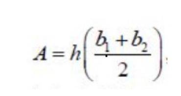 Use the formula below to find the area of a trapezoidal pool with a height of 15 yds and bases of 1