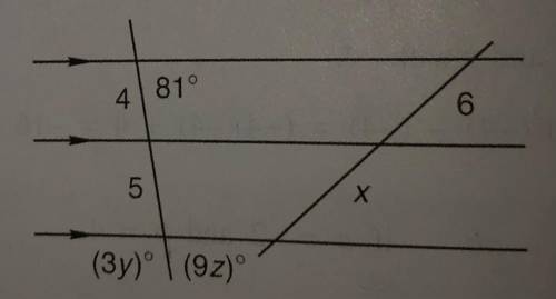 Need help ASAP!!!
Find X,Y, and Z. Show work.