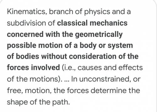 What is kinematics ??explain !!!​