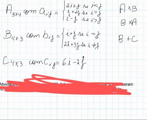 I need the resolution of these math matrices