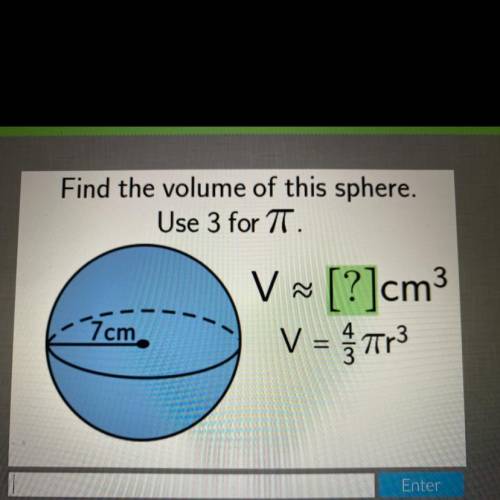 Find the volume of this sphere. Please help