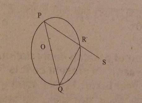 1. In the given figure O is the centre and PQ is the diameter of the circle. if the chord PR is pro