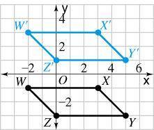 A. (x, y) → (x, y + 4)

B. (x, y) → (x, y − 4)
C. (x, y) → (x + 4, y)
D. (x, y) → (x − 4, y)