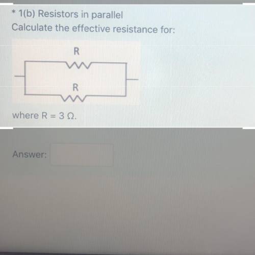 Resistors in parallel

Calculate the effective resistance for:
R
W
R
W
where R = 3 12.
