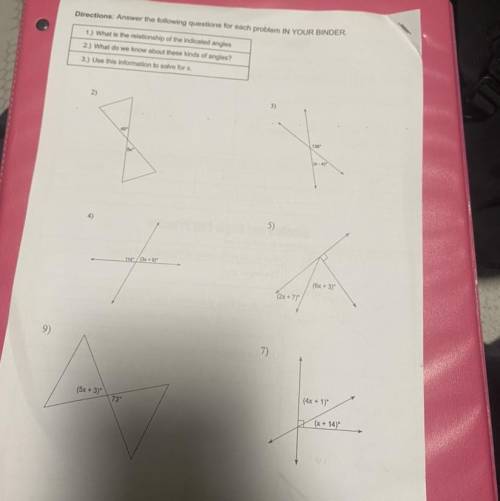 Whats the relationship of indicated angles, what do we know and solving x?