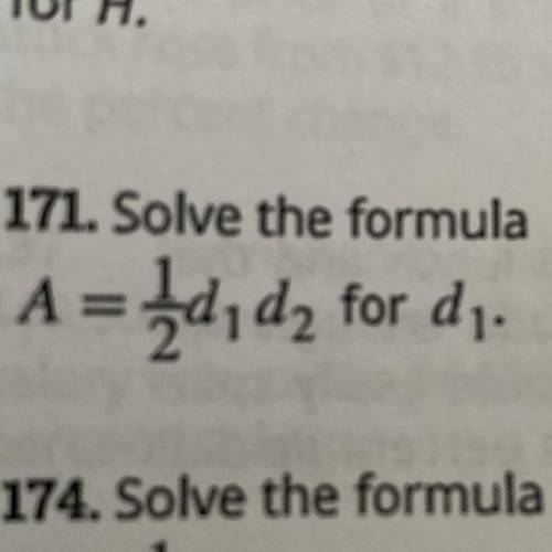 171. Solve the formula