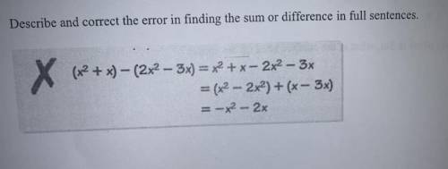 help help help help describe and correct the error in finding the sun or difference in full se