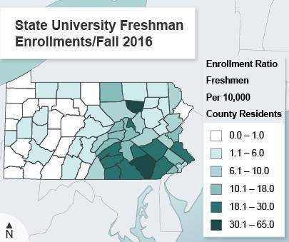 This map shows the enrollment ratio of the state university freshman.

What type of map is this?
A