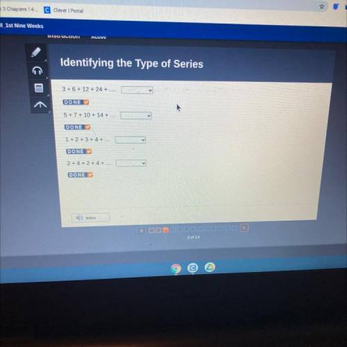 Identifying the Type of Series

3 + 6 + 12 + 24 + ...
DONE
5 + 7 + 10 + 14 + ...
DONE
1 + 2 + 3 +