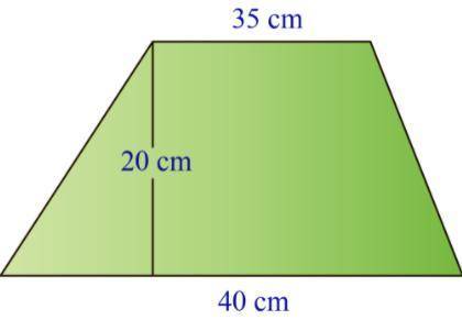 Find the area of the following Trapezoid.