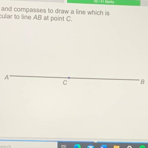 Use ruler and compasses to draw a line which is
equidistant from points P and Q.
