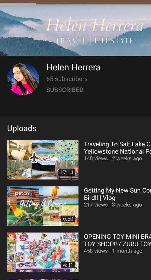 I will give you brainliest!!! if you do this Go on YT Helen Herrera with 64 subs! Sub now :)