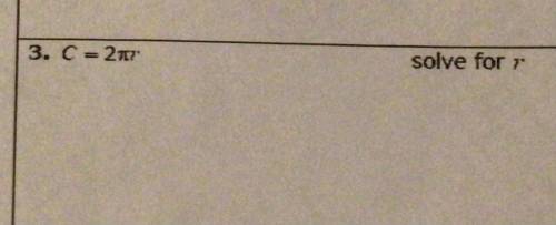 Help please!!
solve for r