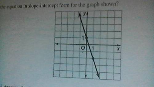 Pls HELP WILL GIVE BRAINLIEST 15Pts

What is the equation in Slope-intercept form for the graph sh
