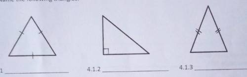 Name the following triangles please....​