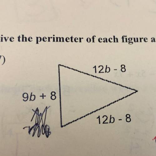 can someone please help me the question is / Give the perimeter if each figure as a simplified expr