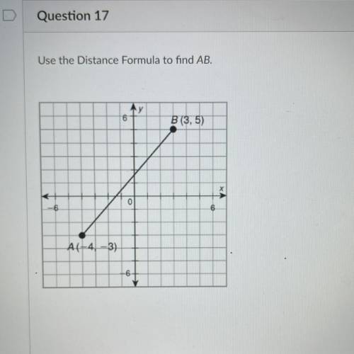Use the Distanve Formula to find AB