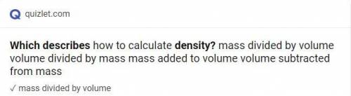 Which describes density?