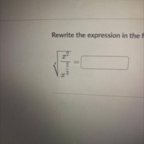 Rewrite the expression in the form x^n