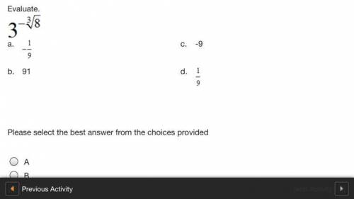 Evaluate 3- the square root of 8 to the third power