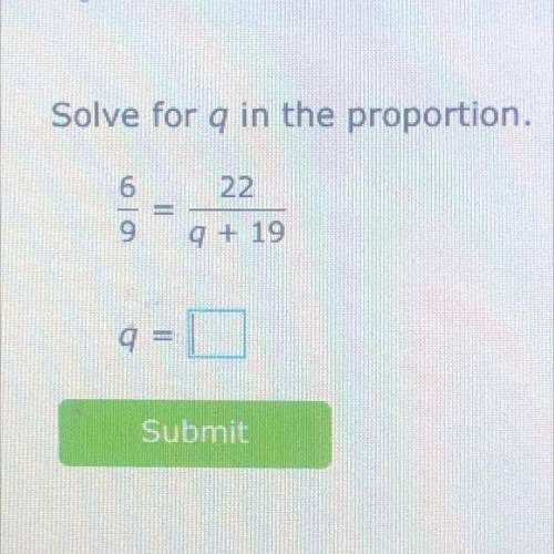 Solve for q in the proportion