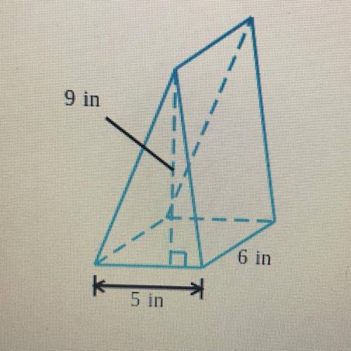 Find the volume of the triangular prism pls .