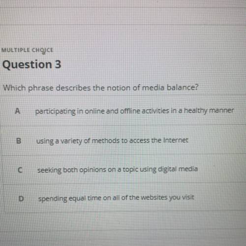 Which phrase describes the notion of media balance?