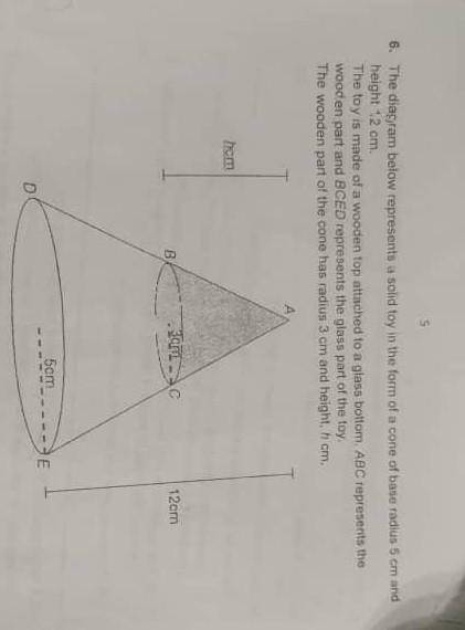 Some help please

a) calculate the height, h of the wooden paert of the toyb) state the ratio of t