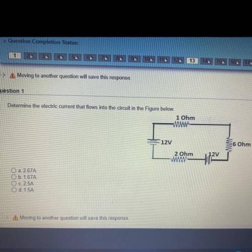 Determine the electric current that flows into the circuit in the Figure below .
